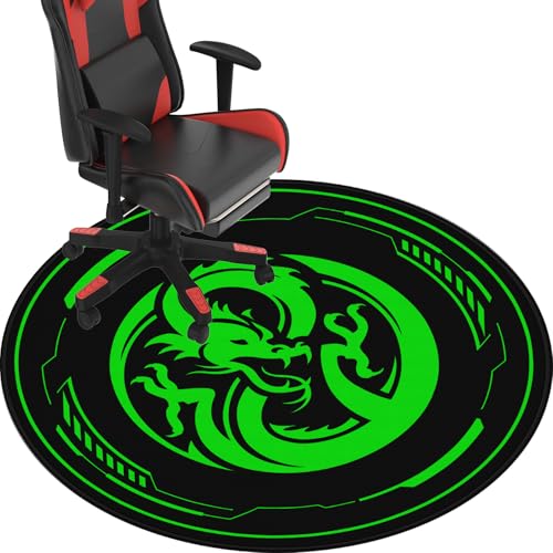 Gaming Chair Mat for Low - Pile Carpets and Hardwood Floors, 47 - inch Round Floor Mat, Suitable for Rolling Chairs in Game Rooms, Bedrooms, Living Rooms and Offices