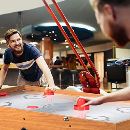 Giantex Multi Game Table, 3-in-1 48" Combo Game Table w/Soccer, Billiard, Slide Hockey, Wood Foosball Table, Perfect for Game Rooms, Arcades, Bars, Parties, Family Night