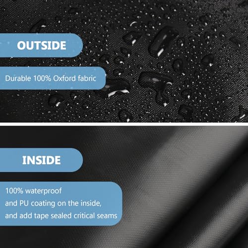Outdoor Dining Table Cover, 64 Inch Rectangle Patio Dining Table Cover, Waterproof Outside Tables Covers Furniture Covers - 64 X 38 X 28 Inch - size: 64" L x 38" W x 28" H
