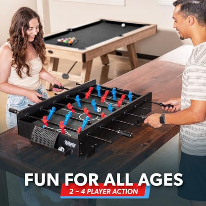 GoSports 32 Inch Tabletop Foosball Game Set - Oak or Black | Tabletop - color: Black
