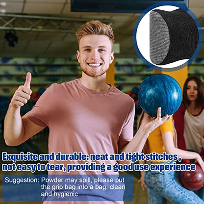 Lewtemi Microfiber Ultra Dry Bowling Grip Ball, 2 Pcs Microfiber Bowling Rosin Bags for Hands for Golf Lifting Rock Climbing Tennis Gymnastics - color: Black and Gray