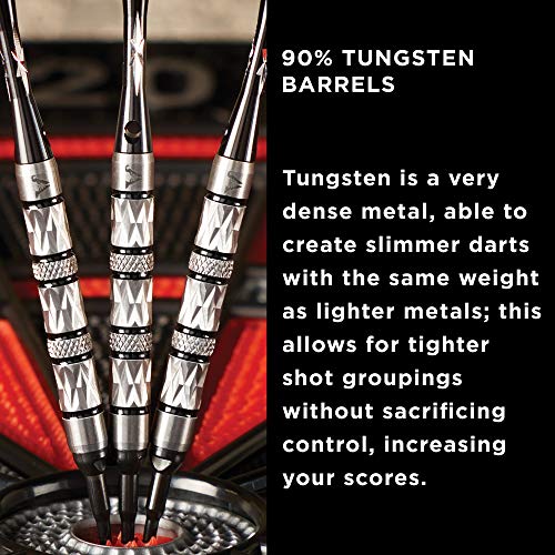 Viper Diamond 90% Tungsten Soft Tip Darts with Storage/Travel Case, Black Rings, 18 Grams
