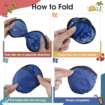 End of the Year Gifts for Students Bulk Foldable Flying Disc Fans Set with Stickers Bags, End of Year Student Gifts from Teacher Beach Fun Folding Pocket Hand Fans for Outdoor Activities Games - style: 24 Pcs Inspirational Flying Disc Fans-C