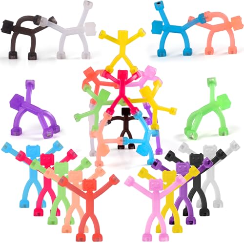 24 pcs Magnetic Travel Toys for Kids, Creative, Portable and Educational, Magnetic-People-Magnet-Men: Cute Robot & Funny Magnets, Small Fidget Toys for Classroom Prizes, Easter Egg Stuffers, Office - color: Magnet Robot [Clear], size: 24pcs