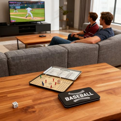 Tabletop Baseball Board Games, Knuckle Dice Travel Game for Adults, Fun Party and Family Night Table Games (Baseball) - color: Baseball