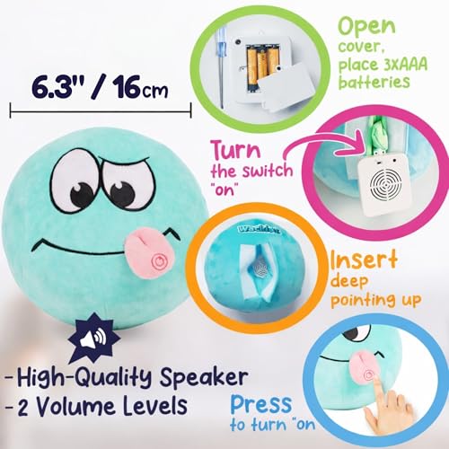 Wacky Ball - Toss Quickly & Do 50 Funny Challenges | 15 Dance Music Tracks | Indoor & Outdoor Active Party Game for Kids, Family Fun, Summer & Camping | Toy Gift for Boys & Girls Ages 3-8+