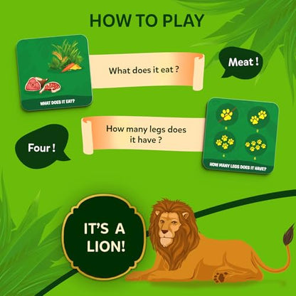 Skillmatics Guess in 10 - Animal Kingdom, Card Game for Preschool Kids, Girls & Boys, Fun Travel Game & Gifts for Ages 3, 4, 5, 6 - style: 3. Junior Animal Kingdom