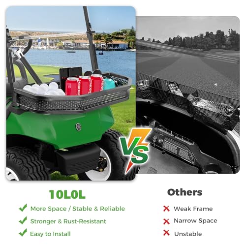 10L0L Golf Cart Front Cargo Basket for EZGO TXT/RXV、Club Car DS/Precedent、Yamaha G22/G29 - Heavy-Duty Steel Mesh Storage Rack, Gas/Electric Compatible - color: YAMAHA G29