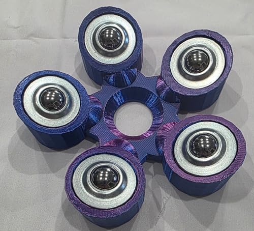 Bowling Ball Spinner - color: Blue and Magenta