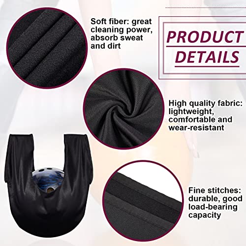 Civaner 3 Pack Bowling Ball Seesaw Bowling Ball Polisher Washable Bowlings Accessories Giant Bow Ling Balls Polisher Cleaner Towel Seesaw Holder Towel Bag Black - style: Classic