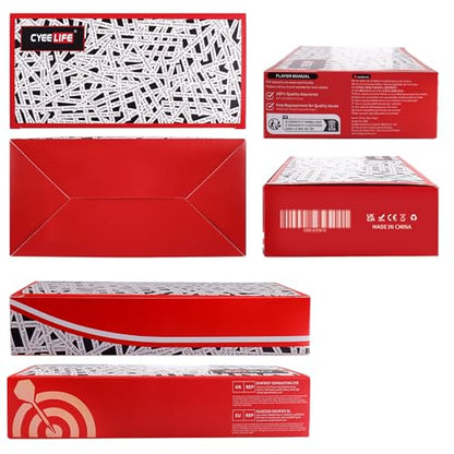 CyeeLife Dart Carrying Case: Adjustable, Portable Dart Storage Box with Key-locking Clasp, Holds 3 Fully Assembled Darts Up to 17.3cm/6.8 inches, Black, Solid, Unisex