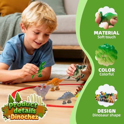 Unleash Prehistoric Fun Dinosaur Magnet Chess Game - 20 Vibrant Dino Stones with String & Storage Bag, Addictive Portable Strategy Toy for Family Game Night & Stocking Stuffers