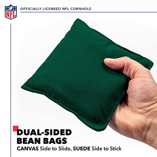 NFL 2' x 3' Solid Wood Cornhole Set with Direct Print HD Team Graphics – Great Gift for Any Football Fan! Bean Bag Toss Family Outdoor Games