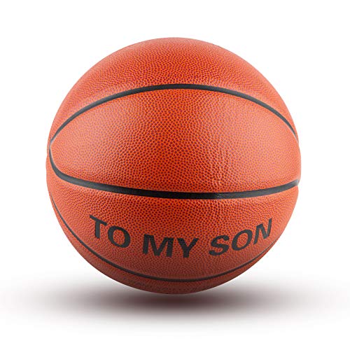 KAAYEE Engraved Basketball for Grandson, Engraved Basketball for Son from Mom Dad, Personalized 29.5" Basketballs Gifts, Custom Christmas Birthday Graduation Back to School Gift for Son from Mom Dad - color: Dad to Son