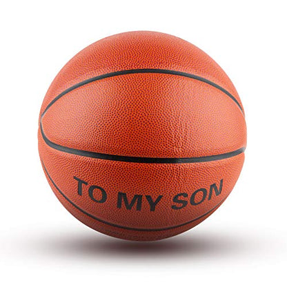 KAAYEE Engraved Basketball for Grandson, Engraved Basketball for Son from Mom Dad, Personalized 29.5" Basketballs Gifts, Custom Christmas Birthday Graduation Back to School Gift for Son from Mom Dad - color: Dad to Son
