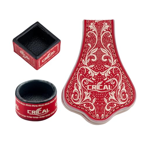 CRICAL Portable Magnetic Pool Chalk Holder Square Chalk Cube Holder Billiard Cue Accessory Gift Idea - color: CL-ChalkHolder Red White-RS