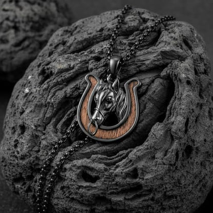 Wood Necklace Silver Fox/Phoenix/Horse Horseshoe/Dragonfly/Celtic Knot Fairy Whimsy Jewelry Whimsical Gifts for Women