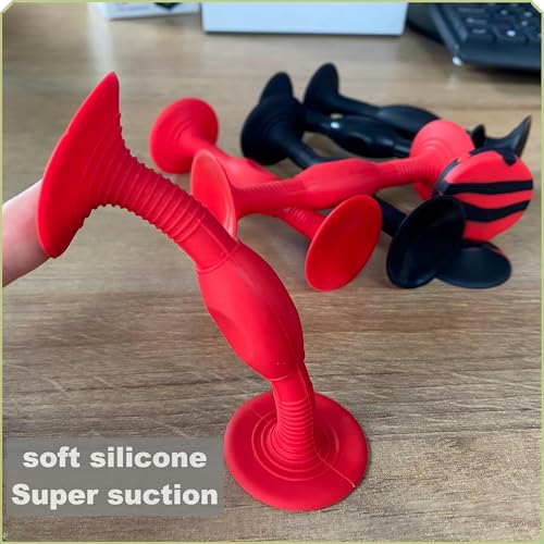 Sucker Darts Throwing Game Set, Silicone Suction Cup Toys - color: Red+black