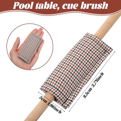 2 Pcs Billiard Cue Slicker Reusable Pool Cue Cleaning Cloth Polyester Burnisher Shaft Cloth Set for Pool Stick Billiards Accessories