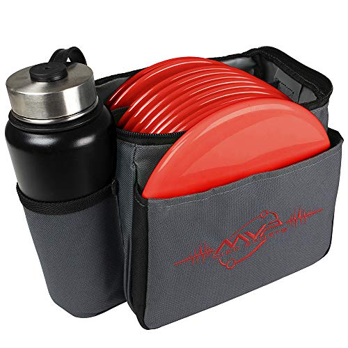 MVP Disc Sports Cell Disc Golf Starter Bag (Choose Your Favorite Color) - color: Gray/Red