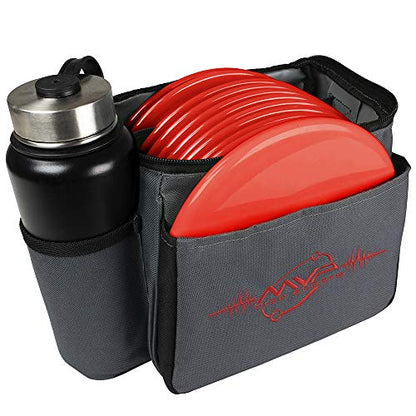 MVP Disc Sports Cell Disc Golf Starter Bag (Choose Your Favorite Color) - color: Gray/Red