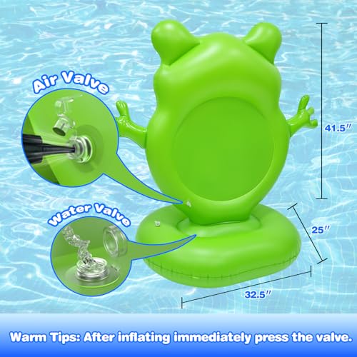 iShabao Kids Fun Pool Toys, Inflatable Frog Dart Board Toss Water Game, Pool Float, Beach Party Yard Outdoor Ball Play, Summer Swimming Toys for Kids Boys Girls Ages 4-12, Teens Adults Family