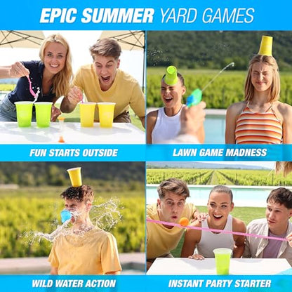 Super Skills Outdoor - Summer Yard Game – Outside Activity for Kids 8-12, Teens and Adults - Fun Water Backyard Party for the Whole Family