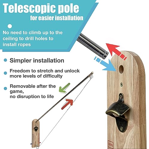 Hook and Ring Toss Game Bottle Opener Ring Toss Game for Indoor Outdoor Party Man