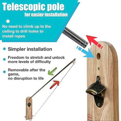 Hook and Ring Toss Game Bottle Opener Ring Toss Game for Indoor Outdoor Party Man