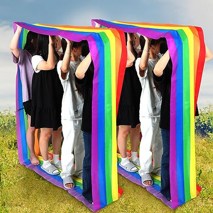 Liliful 4 Pcs Team Building Games Group Learning Activity Playing Run Mat Colorful Carnival Field Day Mat for Boys Girls Adults Indoor Outdoor Race Games Office Backyard Party