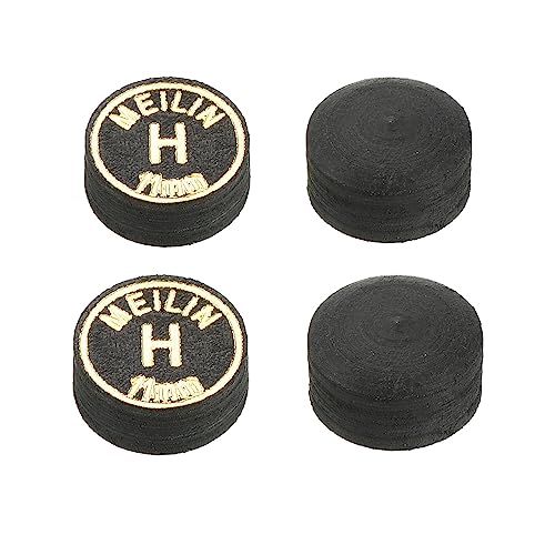 M METERXITY Pool Cue Tips - Laminated Billiard Cue Tips Multiple Layer Faux Leather Apply to Pool Cues/Snooker - size: 11mm, style: Hard