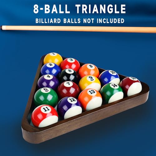 GSE Games & Sports Expert Solid Wood Billiard 8-Ball Triangle / 9-Ball Diamond Pool Ball Racks for 2-1/4" Pool Balls, Pool Table Accessories - color: Espresso, style: 8-Ball Triangle Rack