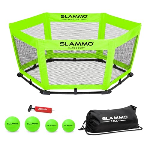 GoSports Slammo Rally - Vertical Net for Longer Rallies - Choose Original or Hardcourt Roundnet Game Set - style: Hardcourt