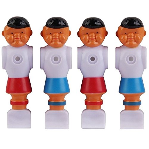 2 Red and 2 Blue Old Style Foosball Men 4 Players w/Ears Fits 5/8 inch Rods