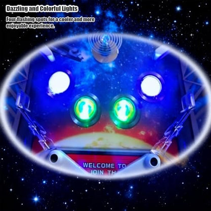 Pinball Machine Game for Kids and Adults, Electronic Arcade Pinball Toy with Lights and Sounds, A Fun Tabletop Puzzle Game for Family