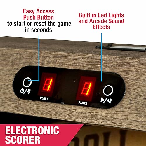 MD Sports Roll & Score Arcade Game, 87" Durable Electronic Scoring with Sound Effects and Game Balls, Perfect for Family Game Rooms - style: 7’ 3” - Arcade Table