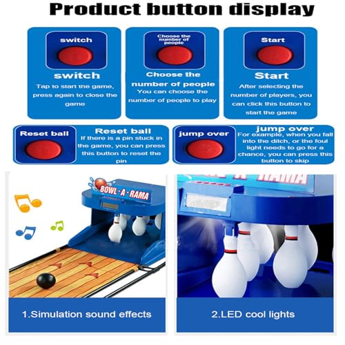 Indoor Bowling Ball Set Bowling Home Bowling Alleys with LED Scoreboard&Automatic Reset for Gathering Home Play,3.5m