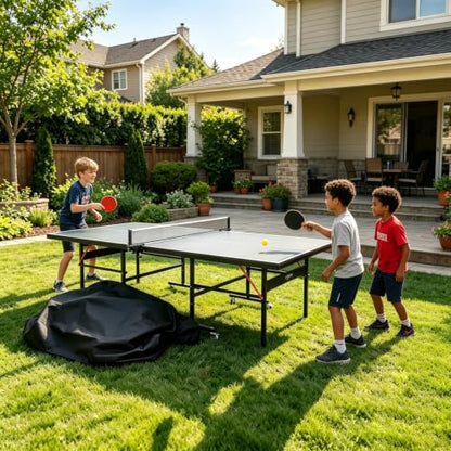 Ping Pong Table Cover Outdoor Waterproof, Table Tennis Protector Cover | Universal Fit|Outdoor & Indoor All-Weather Protection|Full Coverage|Easy Install