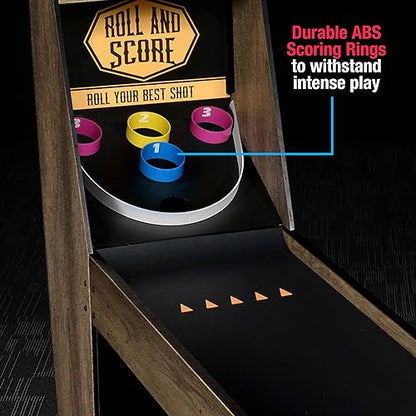 MD Sports Roll & Score Arcade Game, 87" Durable Electronic Scoring with Sound Effects and Game Balls, Perfect for Family Game Rooms - style: 7’ 3” - Arcade Table