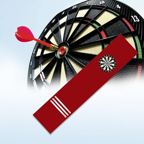 Dart Carpet Dart Mat, Heavy Duty with Throwing Distance Line Flooring Protector Kids Adults(Red) - color: Red