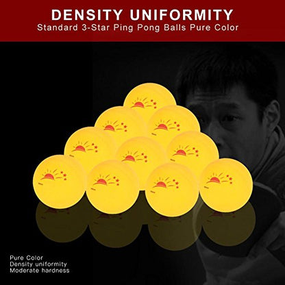 Vbest life Ping Pong Balls with Box, 60 Pcs 3-Star Table Tennis Ball Ping Pong Balls for Competition Training Entertainment - color: Orange