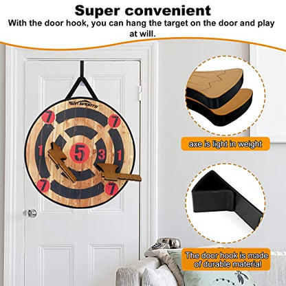 Foam Axe Throwing Game Indoor&Outdoor Target Game,Includes Two Foam Axes, One 26” Easy Fold Target and A Carry Bag