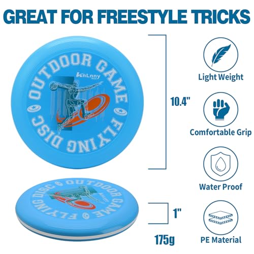 KnLnny Ware LED Flying Disc for Outdoor Games - color: Blue-with Light