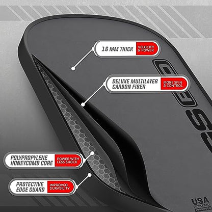 GoSports USAPA Approved Carbon Fiber Pickleball Paddles - GS AIR or GS PRO - color: GS PRO