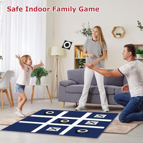 PJDRLLC Giant Tic Tac Toe Bean Bag Toss - Outdoor Camping Backyard Lawn Games for Kids Adults - Large Indoor Family Games for Christmas Party