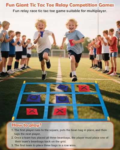 Giant Tic Tac Toe Outdoor Games, Bean Bag Toss Games, 26" Dart Board Game Double-Sided with Sticky Balls for Boys and Girls Ages 4-12 Kids Adults Family Lawn Yard Large Carnival Games - size: D+GTB