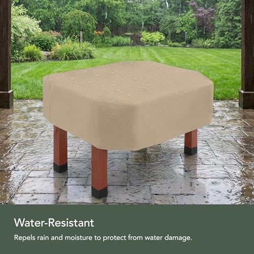 Covermates Foosball Table Cover – Water-Resistant All-Weather Protection, Heavy-Duty Vinyl with Soft Lining, Adjustable Buckle Straps, Indoor Outdoor Game Table Cover, 56W x 52D x 15H, Classic Tan - color: Classic Tan