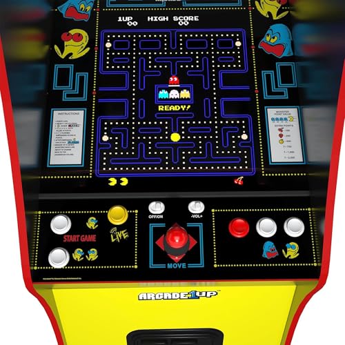Arcade1Up PAC-Man Deluxe Arcade Machine for Home - 5 Feet Tall - 14 Classic Games
