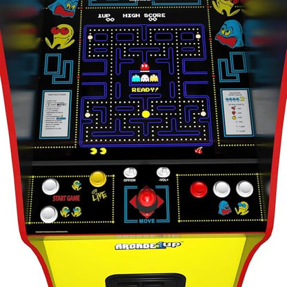 Arcade1Up PAC-Man Deluxe Arcade Machine for Home - 5 Feet Tall - 14 Classic Games