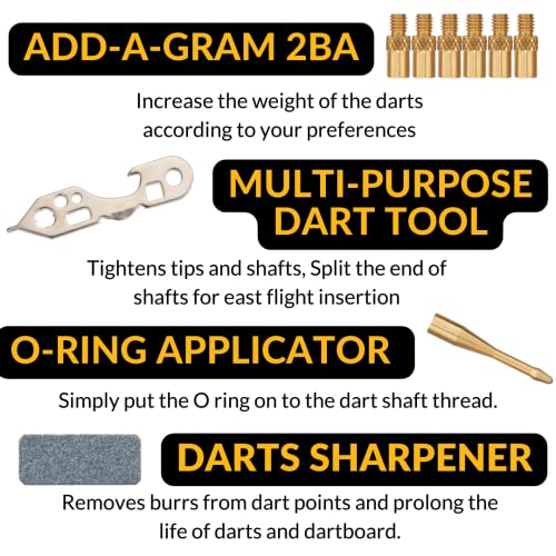 Deluxe Darts Tune up Kit Box | Flights, Sharpener, Shafts, O-Rings, Flight Savers, Accessories (10447-Deluxe) - color: 10447-Deluxe